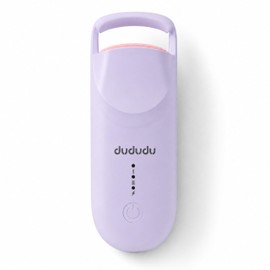 DUDUDU Rizador de pestañas eléctrico con calor, mini rizador de pestañas eléctrico portátil de tamaño de viaje - temperatura ajustable de 2 niveles y recarga Tipo C, calor en 10 s, estilo en 3 s