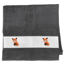 Huuraa Hand Towel Red Panda Comic Gift 50 x 100 cm Graphite Cotton Red Panda Present