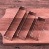 Moldes rectangulares de acero inoxidable para tartas, molde de molde