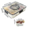 Divided Serving Tray with Lid & Handle - 8 Compartments