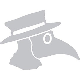 hBARSCI Plague Doctor Vinyl Decal - 5" - Die-Cut Sticker -for Cars, Trucks, Windows, Laptops, Tablets 3.0 mil Thick Vinyl - Silver Gray