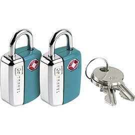 Go Travel TSA Key Padlocks, Suitcase Lock with 2 Keys per Lock, TSA Approved Locks for Luggage, Travel Essentials, Pack of 2