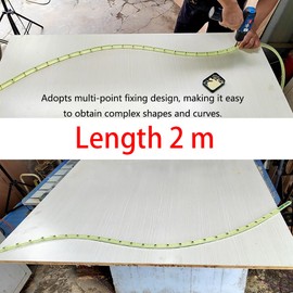 JCFANTS 78inch Flexible Template, Profiling Strip Flexible Curve Template, Flexible Curve Tool Ideal for Carpentry Woodworking, Curve Template Tool or Around The Home (Green)