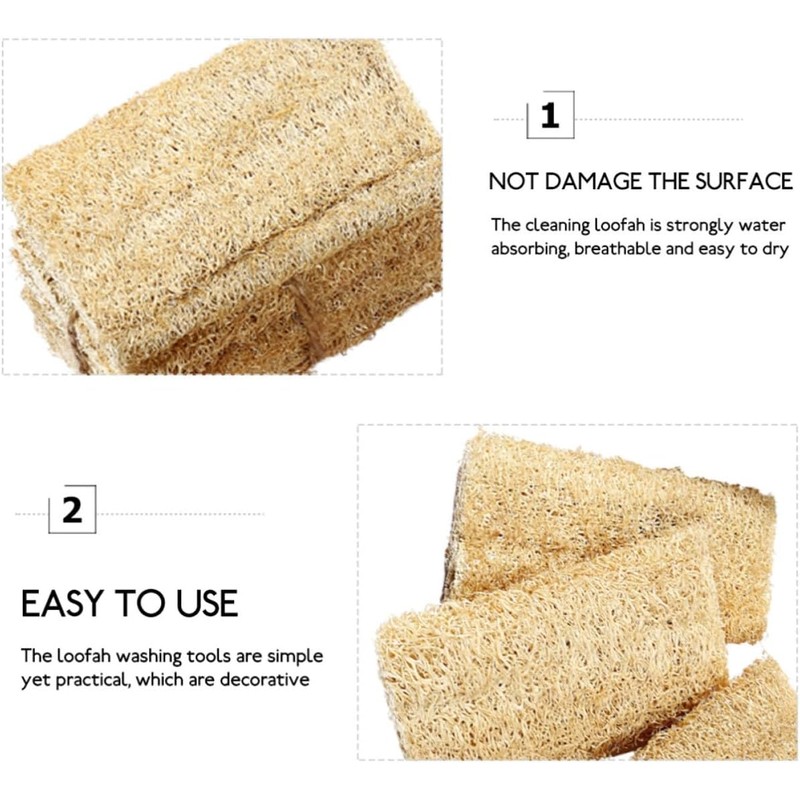 Esponjas de lufa natural Beatifufu – Pack 3 para lavar