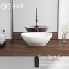 Oval Bathroom Vessel Sink Above Counter, QISHKA 16" x 13"