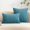 UGASA Soft Corduroy Pillow Covers Pack of 4 Boho Stripe