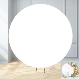 Pure White Round Background, Diameter 2 m Polyester Photography Background, Foldable White Background Cover for Wedding, Birthday, Party, Decoration, Studio, Portrait Props (No Stand)