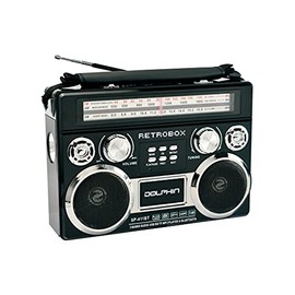 Dolphin Audio Retrobox AM/FM Shortwave World Radio Black One Size, (AMK12202612000)