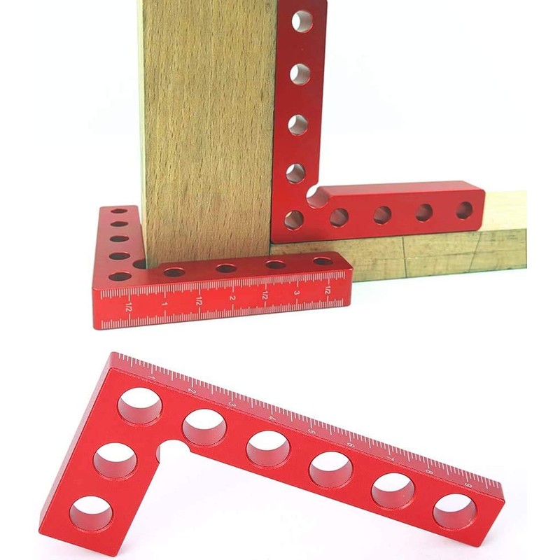 90 Degree Precision Woodworking Tools Positioning Squares 10cm/3.9inch Red