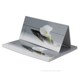 Mourning Papers by GUSTAV NEUSER 15x Mourning Cards Set with Envelopes DIN LANG Motif Mourning Flower Thank You Cards Mourning Without Window Dignified Double Cards