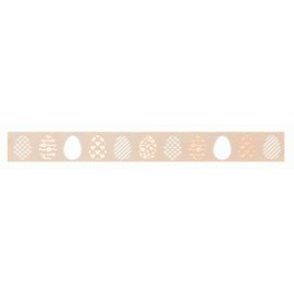 folia 26127 Washi Tape, Tape Made of Rice Paper, Hotfoil Rose Gold Easter Egg, 1 Roll Approx. 5 m x 15 mm – Ideal for Decorating and Decorating