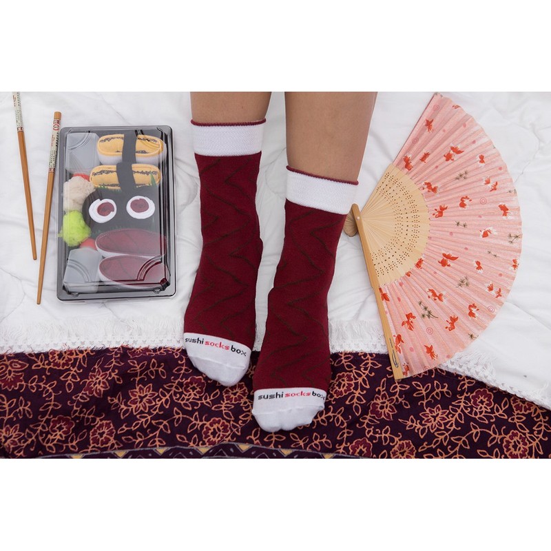 Rainbow Socks - Women's Men's - Sushi Socks Tamago Butterfish