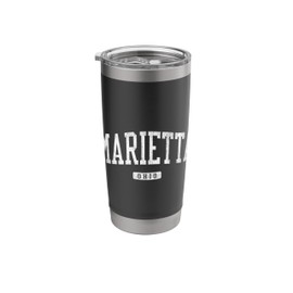 Marietta Ohio OH JS03 College University Style Stainless Steel Insulated Tumbler