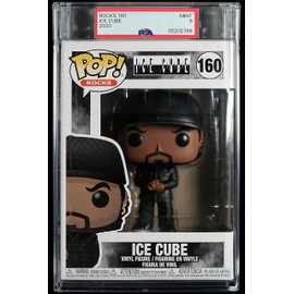 Rocks: Ice Cube™ Ice Cube™ Collectible Vinyl Figure #160, Fully Encapsulated Bundle with Compatible Funko™ Pop!™ PSA Hard Protector Case, PSA Grade 9 Mint