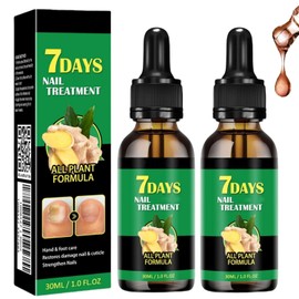 2Pcs Nail Treatment, Ginger Nail Treatment, Ginger Nail Growth Serum, Nail Nutrient Strengthener Oil - Ginger Cuticle Care Oil for Nails