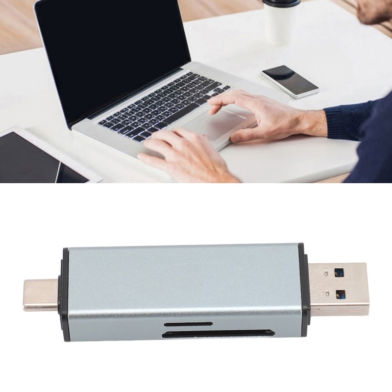 USB 3.0 Card Reader Plug and Play Dual Connector Memory