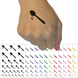 Honey Dipper Temporary Tattoo Water Resistant Fake Body Art Set Collection - Light Pink (One Sheet)
