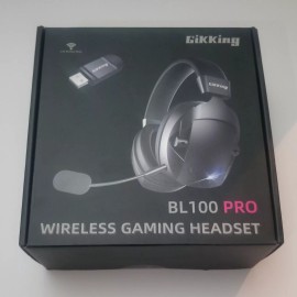 GIKKING BL100 Pro Wireless Gaming Headset Black Bluetooth - New Sealed