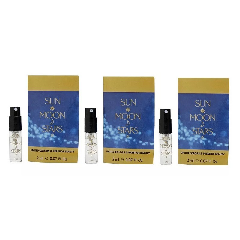 3x Sun Moon Stars Women Sample 0.07 oz 2 ml