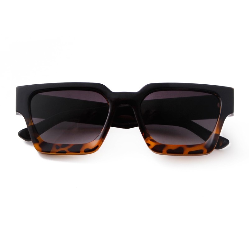 Laurinny Retro Rectangular Sunglasses for Women Men Vintage Square Trendy