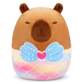 Yamepuia Capybara Plush Toy, Cute Mermaid Capybara Cuddly Toy, 20 cm Cuddly Toy, Capybara Stuffed Toy, Animal Toy, Gifts for Children, Boys, Girls