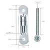 KOTARBAU Gate Rod Diameter 24 M12 Adjustable to Ball Adjustable
