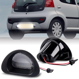 POPMOTORZ LED Number Plate Light, 2 Pieces LED Number Plate Light with CanBus Error Free 2835 SMD for 107 2005-2014 C-itroen C1 2005-2013