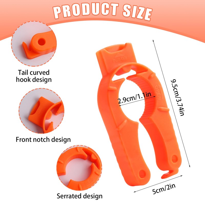 6-Pack Plastic Bottle Cap Opener, 3-in-1 Multi-Purpose Gripper Water Bottle
