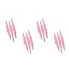 4 Ripped Claw Marks 6'' Solid Pink Vinyl Sticker Decals