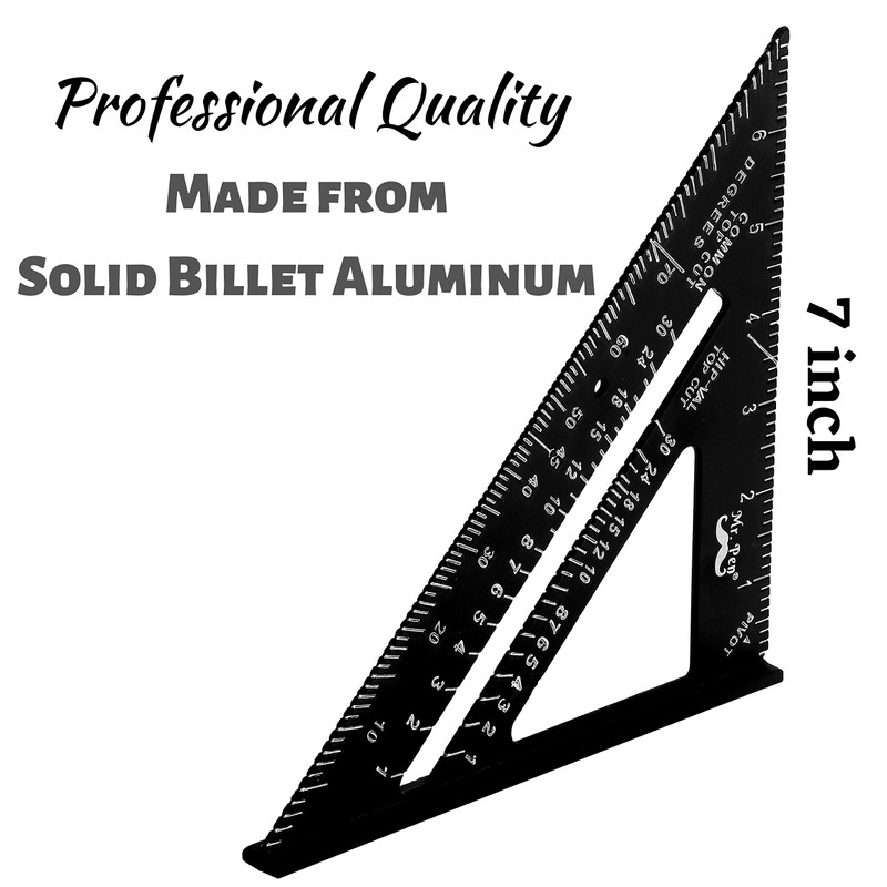 Mr. Pen- Metal Square Ruler, 7 Inch, Aluminum Rafter Square,