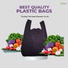 ezkart ezkart Black Plastic Carrier Shopping Bags Perfect for Groceries,