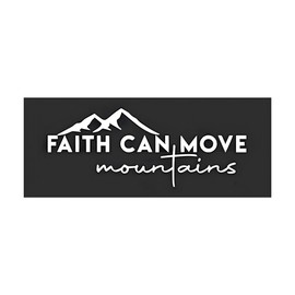 ZIMISI Faith Can Move Mountains Car Stickers, 7.8" × 3.9" Vinyl Letter Stickers, Waterproof Reflective Car Decorations Decals, Automotive Exterior Accessories for Window Laptop Waterbottle Wall (1PC)