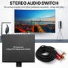 Dovhmoh 4-Way Two-Way Stereo Audio Switch, 4-in-1 or 4-in-1 L/R