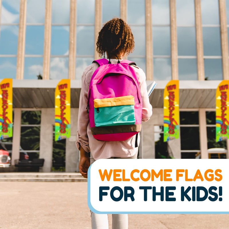 Now Enrolling Flag Only Yellow Lettering without Poles