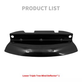 HCMOTORKU Black Lower Triple Tree Wind Deflector For Harley Touring Road King Glide 14-23