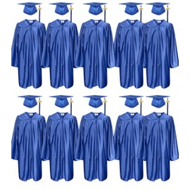 MyGradDay 10 set Shiny Kindergarten & Preschool Graduation Gown Cap Tassel 2025 Charm