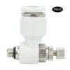 50Pcs Air Flow Control Valve Pneumatic White Adjustment Durable Quick