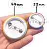 Brain Fog Badge Set, 4Pcs, 32mm or 44mm Pin Badge