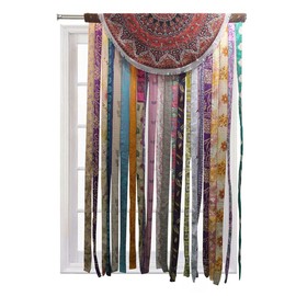 Mango Gifts Old Silk Sari Ribbon Doorway Curtain boho theme Home Decor
