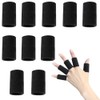 指サポーター フィンガープロテクタースリーブ フィンガーサポーター 手指保護フィンガー スポーツ用指カバー 指用サポーター 関節炎 腱鞘炎に適した （10個セット）左右兼用 男女兼用