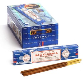 New Original Blue Box Satya India  Scented Aroma Freshener Fragrance Nag Champa Incense Sticks: 6 x 15 Gram/Boxes or sample package Perfume Light - Color: 6×15g enjoy package
