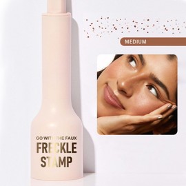 Medium Brown Freckle Stamp,Natural Lifelike Freckle Makeup Pen with Soft Dots for Effortless Sun-Kissed Look,Waterproof Long-lasting Fake Freckles,Suitable for cold and warm skin tones(# MEDIUM)