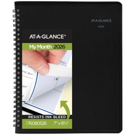 AT-A-GLANCE 2026 Appointment Book Planner, Monthly, 7" x 8-3/4", Medium, QuickNotes, Black (76080526)