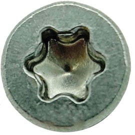 #9 x 3" Silver Star Stainless Steel Trim Head Screw Torx/Star Drive Head - Stainless Steel Trim Head Wood Screws - Grade 305 Stainless Steel Torx/Star Drive Screws - (1 Pound - 93 Approx. Screws)