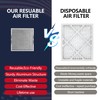 Demiwise 20x20x1 Air Filter for Home, MERV 8 Reusable Electrostatic