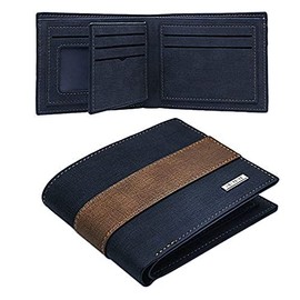 TUQI Cartera Hombre Minimalista - Billetera para Caballero con Ventana DNI, Monedero y Organizador de Tarjetas Carteras Elegantes con Portamonedas Regalos Masculinos de Lujo (Azul Marino)