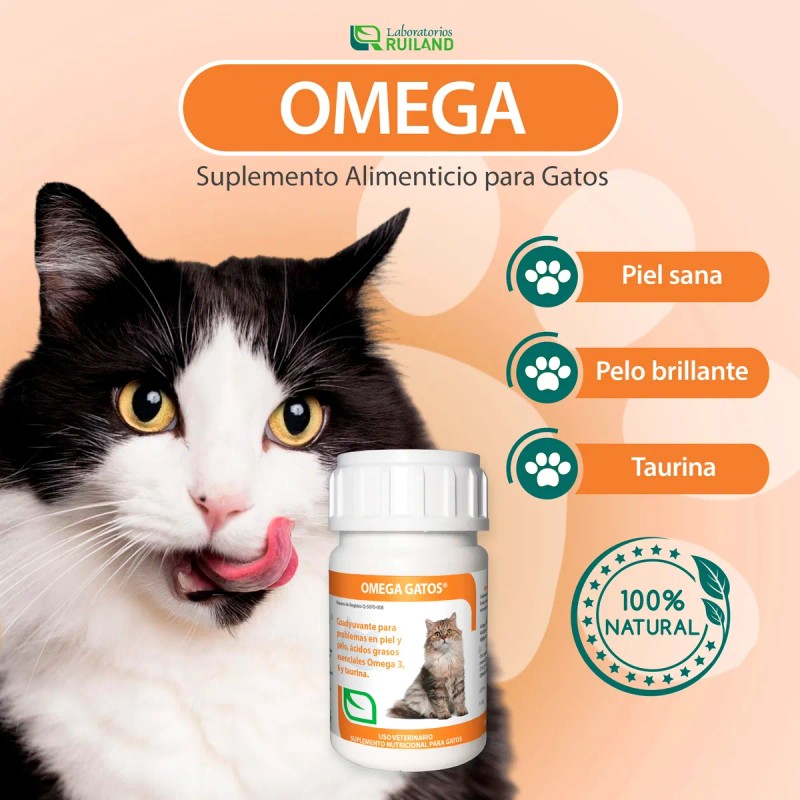 Omega Gatos Ruiland Con Taurina Piel Y Pelo Gatos 60