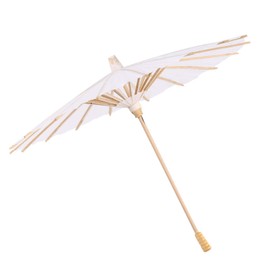 Paper Umbrella, Paper Parasol Umbrella Chinese/Japanese DIY Painting Decorative Umbrella Paper Umbrella for Parasol Wedding Bridal Party Decor Photo Cosplay Prop(Diameter: 30cm)