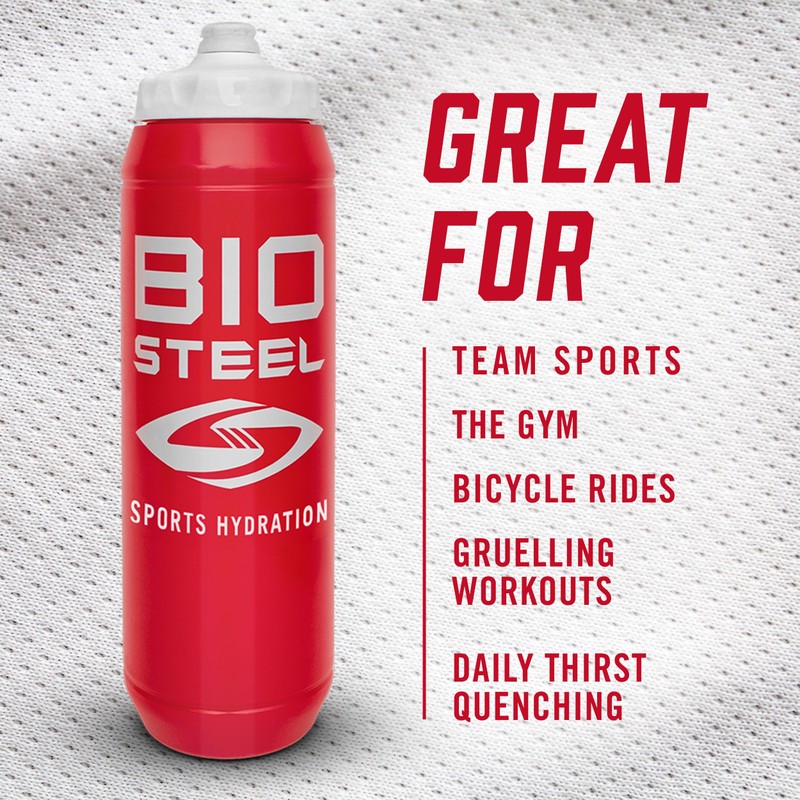 BioSteel Team Bottle, BPA Free Sports Water Bottle, 27 Ounce/800