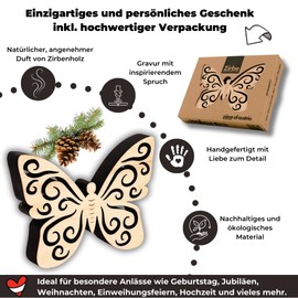 sagl.tirol Small Butterfly Made of Pine Wood (Ornament 1)